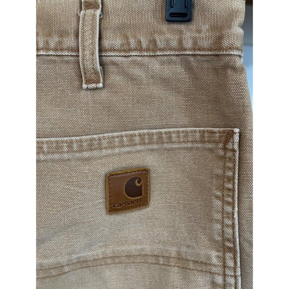 Carhartt Mens Duck Canvas Work Pants Utility Pockets Hammer Loop Sz 36 x 34 READ - Picture 3 of 16